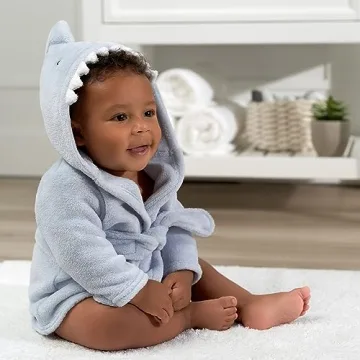Gerber Shark Bathrobe for Babies 0-9 Months - Cozy Gift