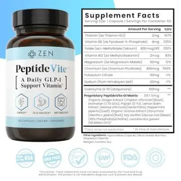 Zen Nutrients PeptideVite GLP-1 Support for Gut Health