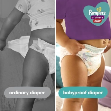 Pampers Cruisers 360 Diapers - Size 3, One Month Supply (168 Count), Pull-On Disposable Baby Diapers, Gap-Free Fit