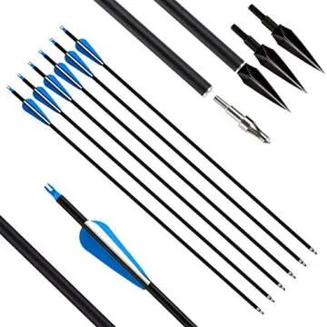 REAWOW Recurve Bow and Arrow Set Adult Archery Bows Kit Survival Longbow Right Hand with 6 Carbon Arrows Target Practice 30/40LBS Outdoor