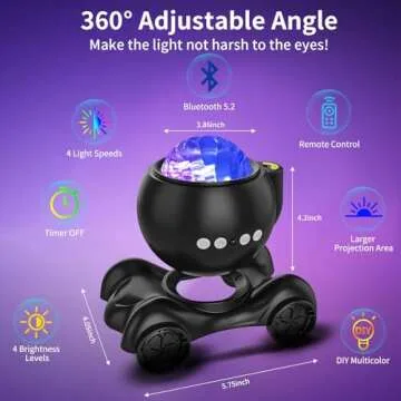 ENOKIK Northern Light Projector with Bluetooth & White Noise