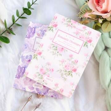 URROMA Pink Flower Scrapbook Papers, 100 Sheets Floral Scrapbooking Collage Paper Craft Supplies Junk Journal Supplies Vintage Journaling Decoupage Supplies Paper, 4"*5.5"