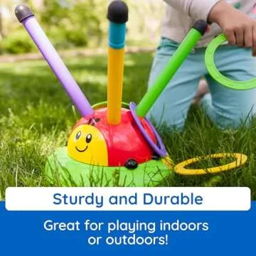 Fat Brain Toys 2-in-1 Musical Jump 'n Toss - Active Indoor/Outdoor Game, Ages 4+
