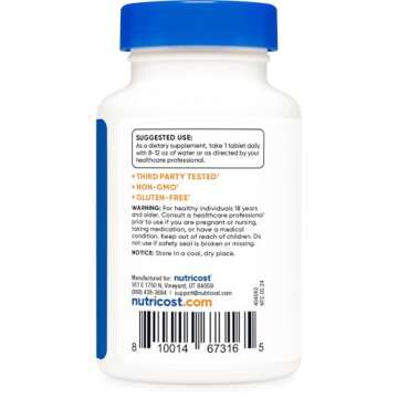 Nutricost Chromium 1000mcg Non-GMO Gluten Free Tablets