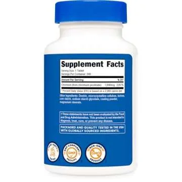 Nutricost Chromium 1000mcg Non-GMO Gluten Free Tablets