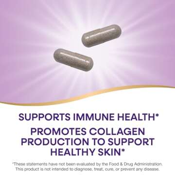 Nature's Way Vitamin C with Rose Hips, Powerful Antioxidant & Immune Function Support from Vitamin C*, Promotes Collagen for Healthy Skin*, 1,000 mg Vitamin C, 100 Capsules (Packaging May Vary)