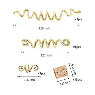 FRDTLUTHW 18Pcs Hair Accessories Loc Hair Jewelry for Women Braids, Dreadlock Beads Metal Hair Clips...