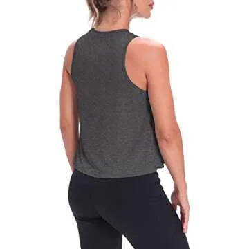 Mippo Women's Cropped Workout Top for Ultimate Comfort