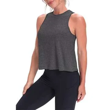 Mippo Women's Cropped Workout Top for Ultimate Comfort