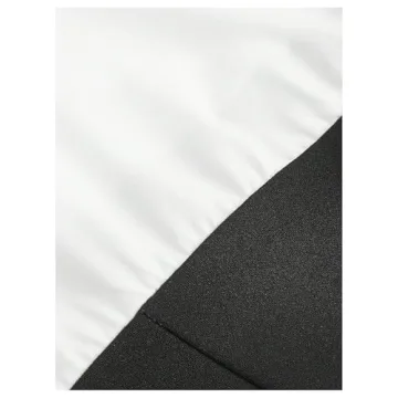 Fashionable Color Block Long Sleeve Blouse for Women