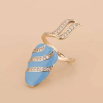 Elegant Xerling Gold Finger Nail Ring for Women