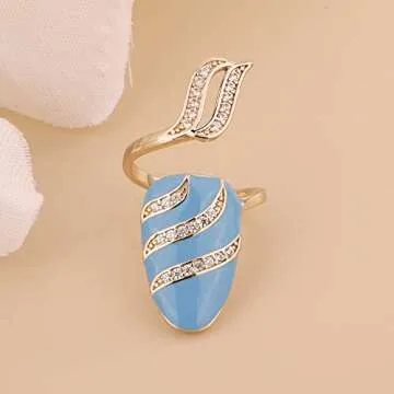 Elegant Xerling Gold Finger Nail Ring for Women