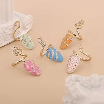 Elegant Xerling Gold Finger Nail Ring for Women