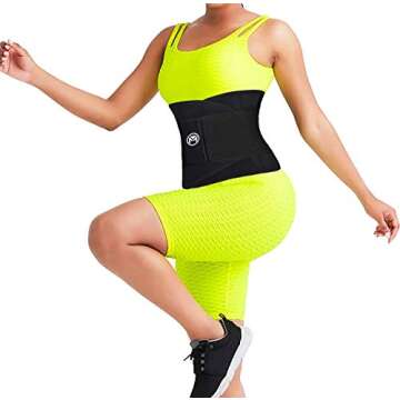 Waist Trainer Belt for Women Sauna Sweat Neoprene Waist Trimmer Workout,Fitness Back Support Belts (Moresweat Black, Large)