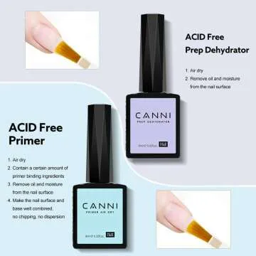 CANNI Nail Dehydrator & Primer Gel Set for Home Manicures