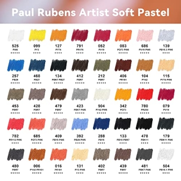 Paul Rubens 40 Color Soft Pastels for Artists and Crafters