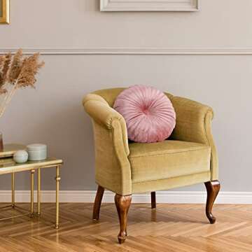 2 Pcs Round Velvet Pumpkin Throw Pillows - Comfort & Style