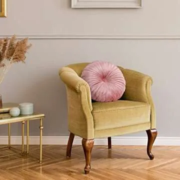 2 Pcs Round Velvet Pumpkin Throw Pillows - Comfort & Style