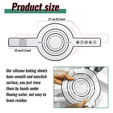 2-Piece Silicone Baking Mat for Dutch Oven Bread Baking
