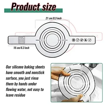 2-Piece Silicone Baking Mat for Dutch Oven Bread Baking