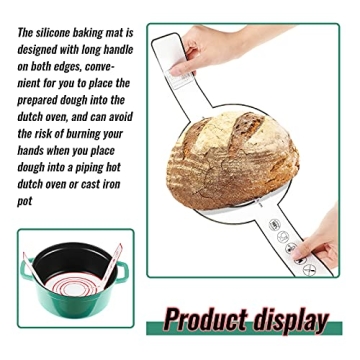2-Piece Silicone Baking Mat for Dutch Oven Bread Baking