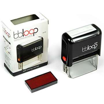 bbloop Stamp 'DO NOT BEND' Self-Inking. RED Solid Color