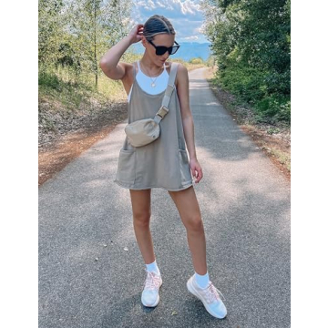 Zhiyouni Women's Summer Mini Dress with Built-in Shorts