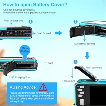 Compact 30MP Underwater Camera for Snorkeling Adventures