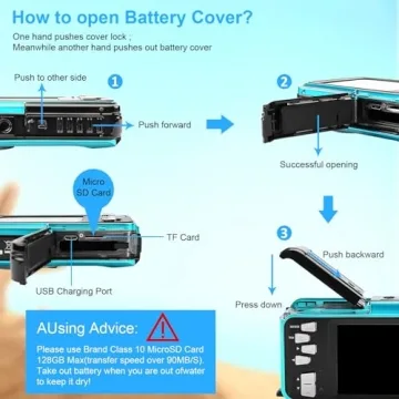 Compact 30MP Underwater Camera for Snorkeling Adventures