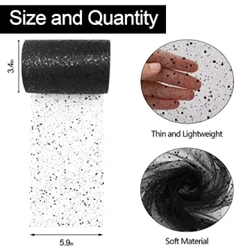 Sparkling Glitter Tulle Rolls for DIY Projects and Events