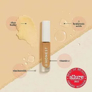 Honest Beauty Fresh Flex Concealer with Niacinamide + Vitamin E + Hyaluronic Acid | Vegan + Cruelty ...