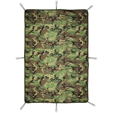 Woodland Camo Military Gear Blanket - Durable and Versatile