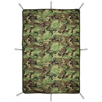Woodland Camo Military Gear Blanket - Durable and Versatile