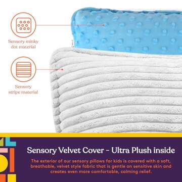 Special Supplies Vibrating Pillow Sensory Pressure Activated Calm for Kids and Adults, 12” x 12”...