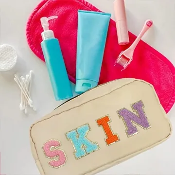 DYSHAYEN Nylon Travel Cosmetic Bag for Women - Stylish & Durable