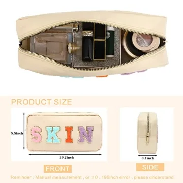 DYSHAYEN Nylon Travel Cosmetic Bag for Women - Stylish & Durable