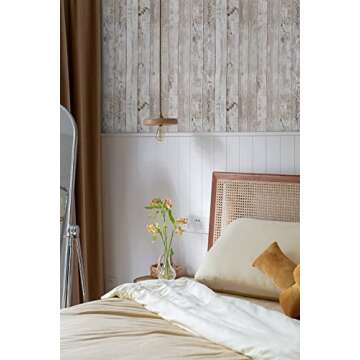Heroad Contact Paper Wood Grain Peel and Stick Wallpaper