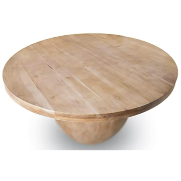 Meridian Halton Mid Century Modern Acacia Dining Table 52"