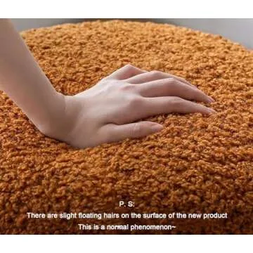 ShineCar Plush Ottoman Footrest Stool,Decorative Furry Foot Stool,Cozy Padded Faux Fur Vanity Stool,Comfortable Seat for Office Home Bedroom (white)