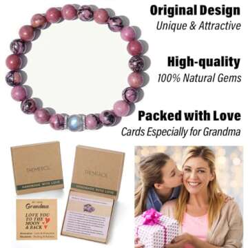Handmade Crystal Bracelet for Grandma - Mother's Day Gift