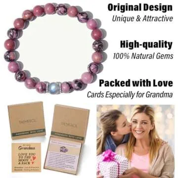 Handmade Crystal Bracelet for Grandma - Mother's Day Gift