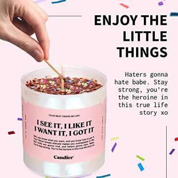 I See It, I Like It Scented Candle, Natural Soy Candle with Orange & Peach Notes, Aromatherapy Candle for Relaxation, Unique Candles Gifts for Women, 60-Hour Burn Time - Candier by Ryan Porter