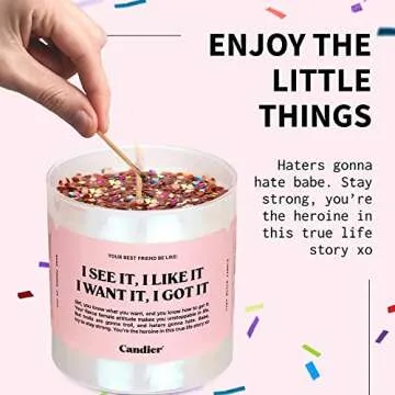 I See It, I Like It Scented Candle, Natural Soy Candle with Orange & Peach Notes, Aromatherapy Candle for Relaxation, Unique Candles Gifts for Women, 60-Hour Burn Time - Candier by Ryan Porter
