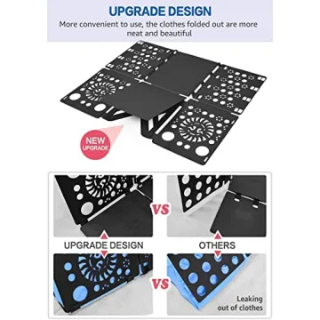 BoxLegend V3 Shirt Folding Board t Shirts Clothes Folder Durable Plastic Laundry folders Folding Boards,Black