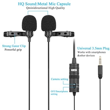 BOYA Dual Lavalier Microphones - Audio Quality Redefined