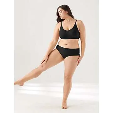 True & Co Women's True Body Lift Triangle Adjustable Strap Bra, Black Mesh, (Small) 32-34A/D