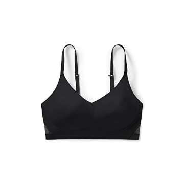 True & Co Women's True Body Lift Triangle Adjustable Strap Bra, Black Mesh, (Small) 32-34A/D