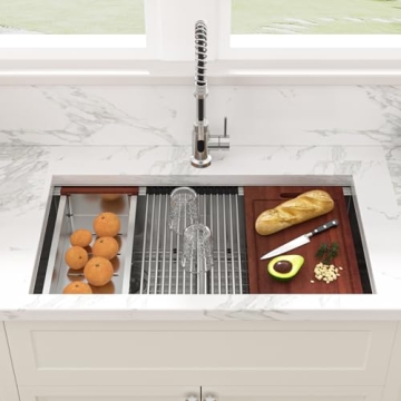 Sarlai 33 Kitchen Sink Undermount Double Bowl 16 Gauge