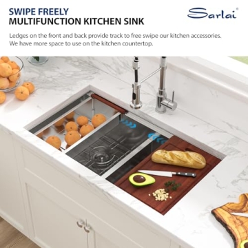Sarlai 33 Kitchen Sink Undermount Double Bowl 16 Gauge