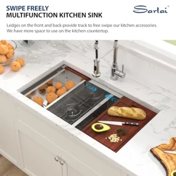 Sarlai 33 Kitchen Sink Undermount Double Bowl 16 Gauge